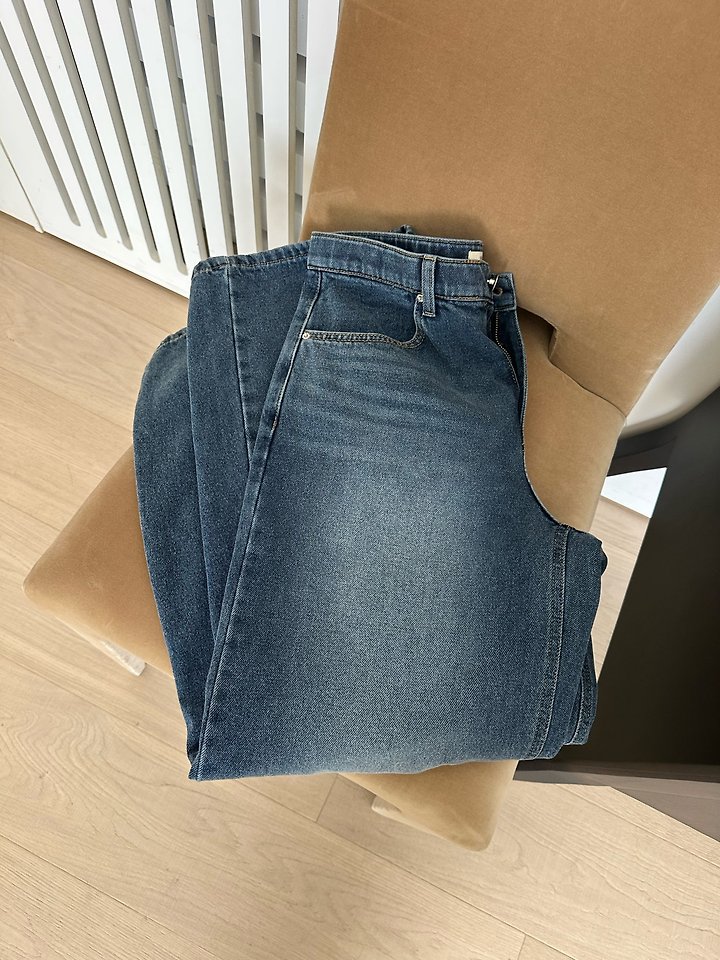 Fleece Cut Denim Pants by Hiyann for Women - view 8