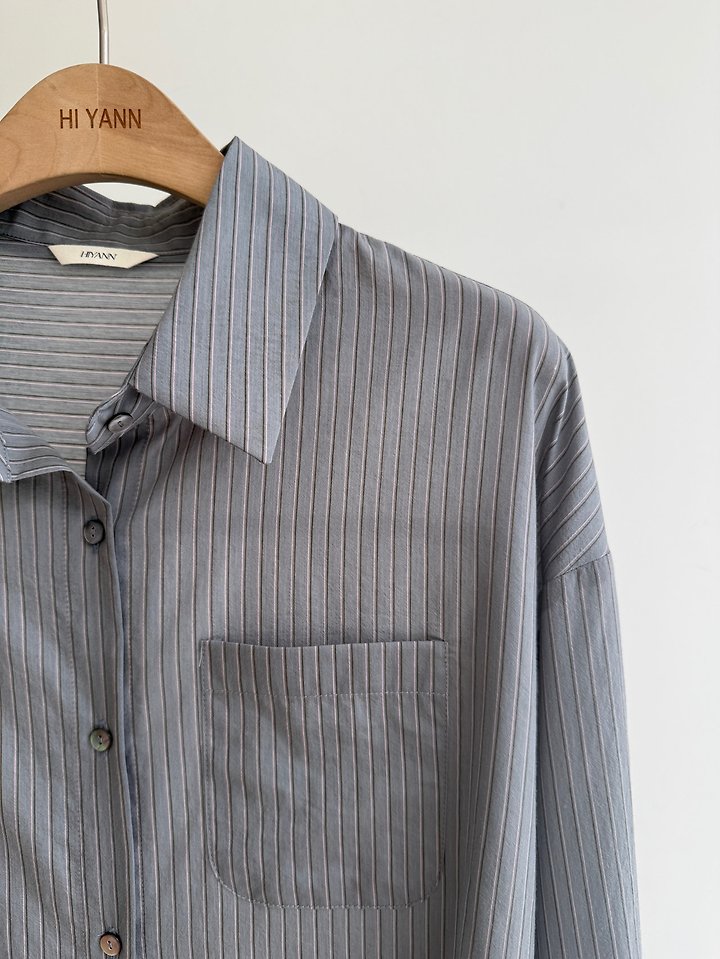 Loebe Striped Shirt by Hiyann for Women - view 7