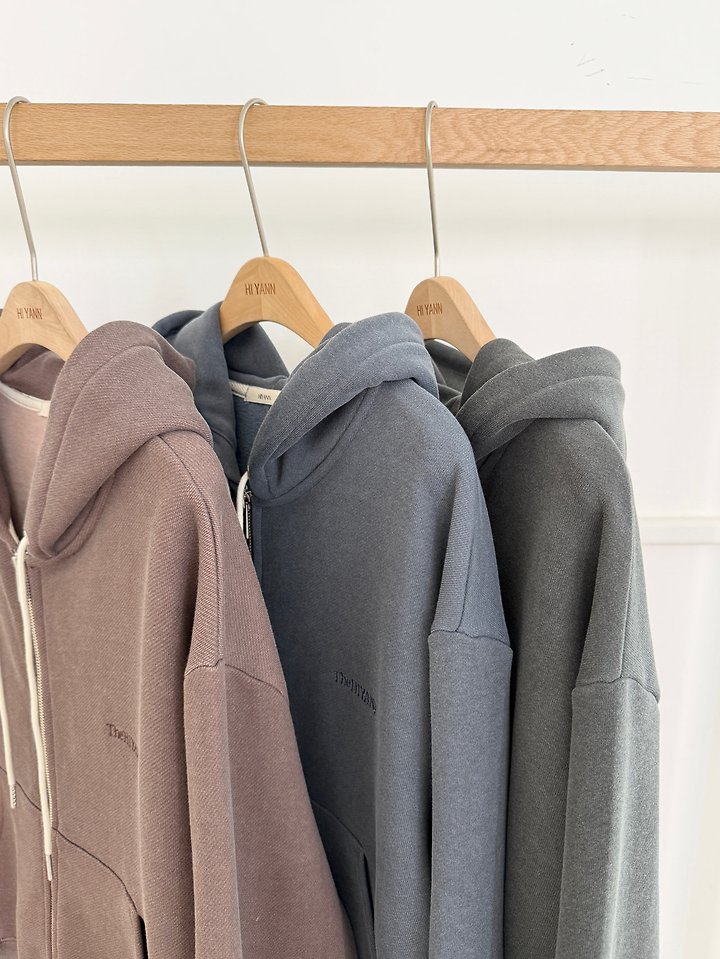 Fleece Pigment Hooded Zip-Up by Hiyann for Women - view 1