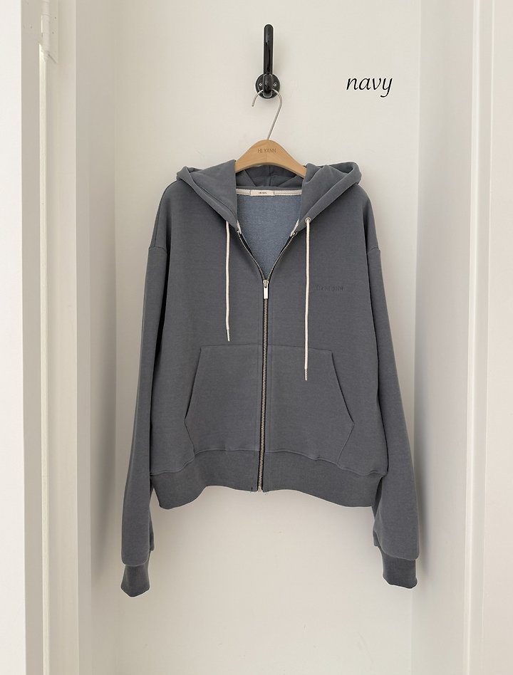Fleece Pigment Hooded Zip-Up by Hiyann for Women - view 7