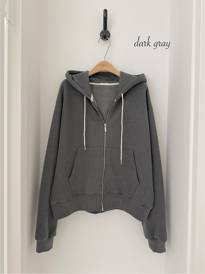 Fleece Pigment Hooded Zip-Up by Hiyann for Women - view 9