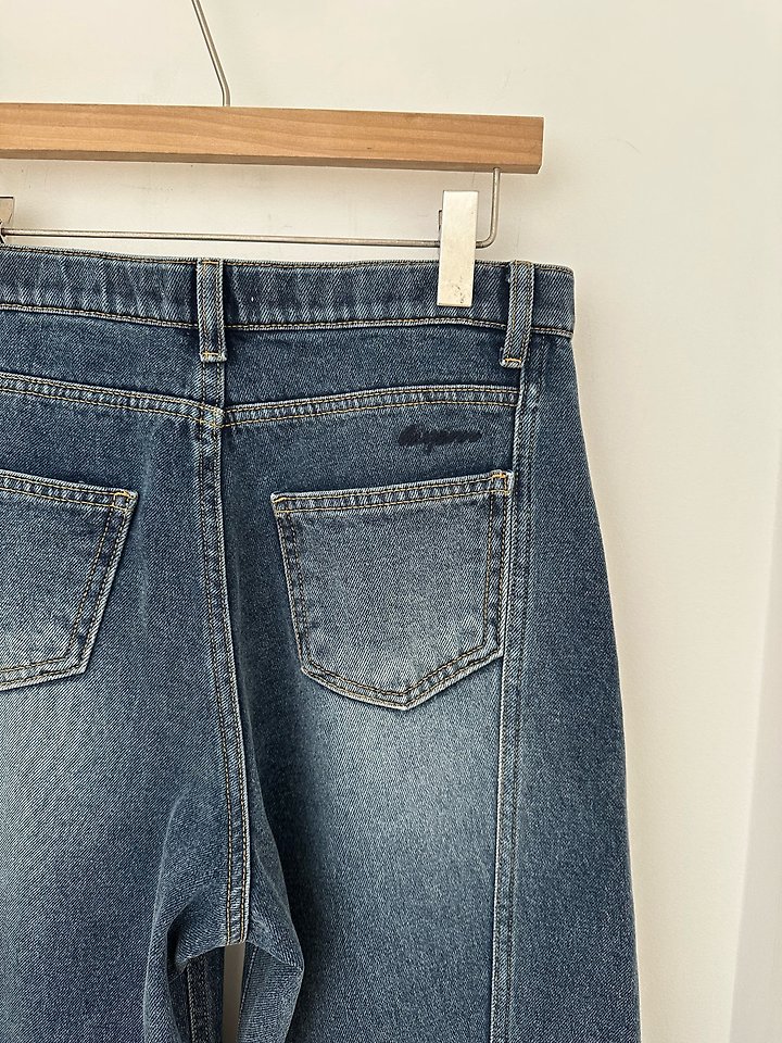 Fleece Cut Denim Pants by Hiyann for Women - view 1