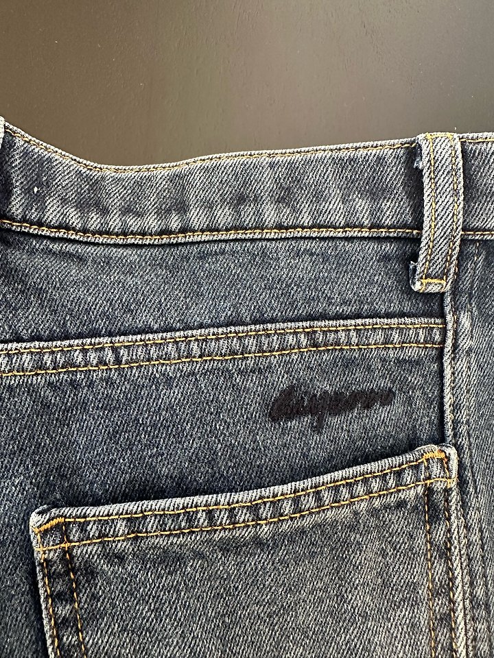 Fleece Cut Denim Pants by Hiyann for Women - view 7