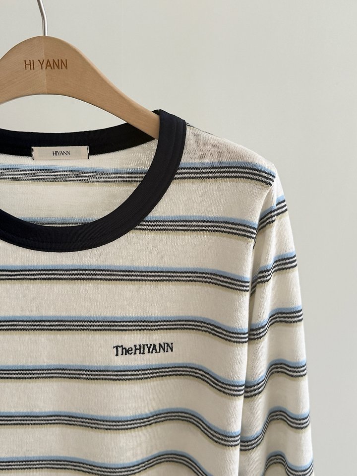 Sandy Striped Long Sleeve Tee by Hiyann for Women - view 2