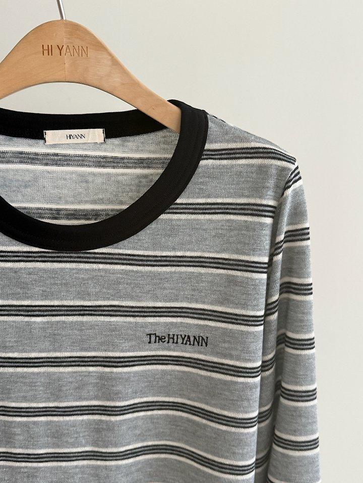Sandy Striped Long Sleeve Tee by Hiyann for Women - view 4