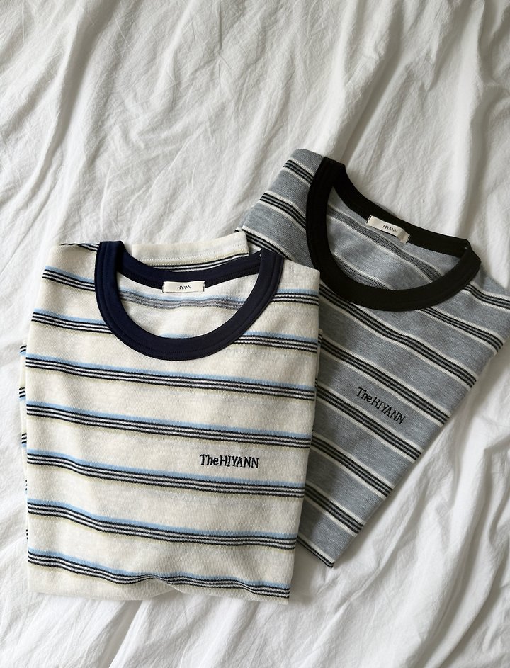 Sandy Striped Long Sleeve Tee by Hiyann for Women - view 6