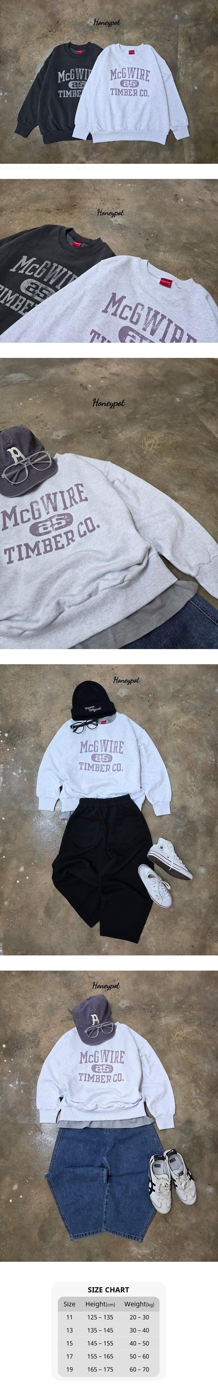 Timber Sweatshirt-White Melange by Honeypot for Child - view 1