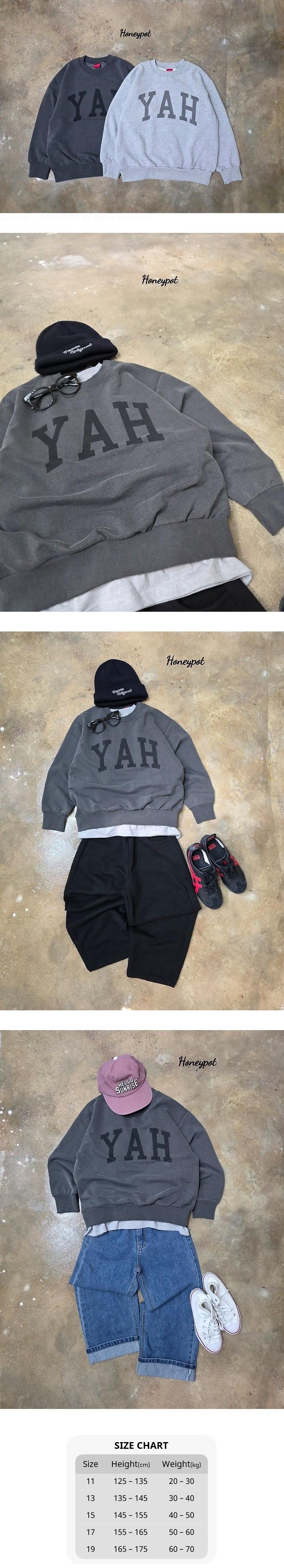 Yes Sweatshirt-Charcoal by Honeypot for Child - view 1