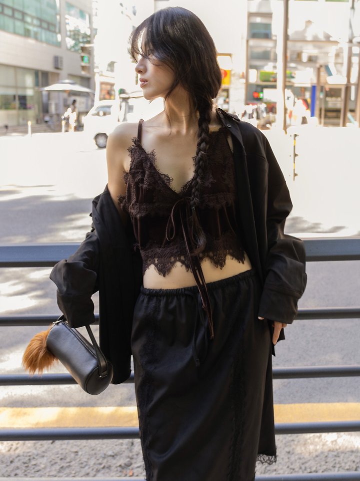 Velvet Lace Bustier Top by Inssense for Women - view 10