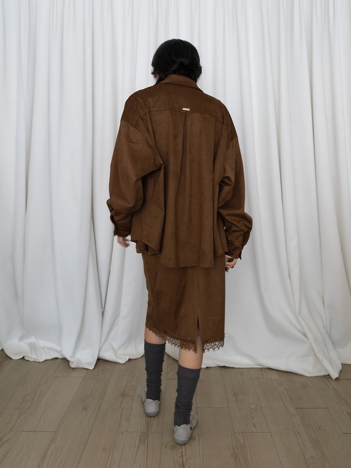 Oversized Suede Shirt by Inssense for Women - view 1