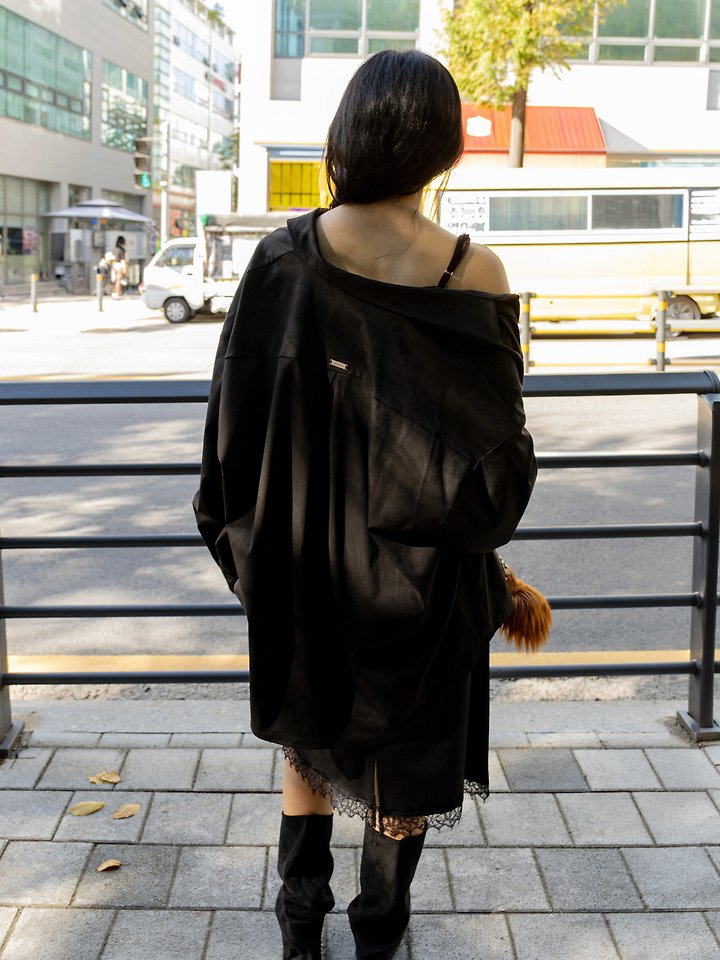 Oversized Suede Shirt by Inssense for Women - view 12
