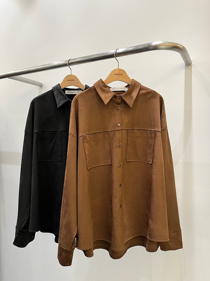 Oversized Suede Shirt by Inssense for Women - view 9