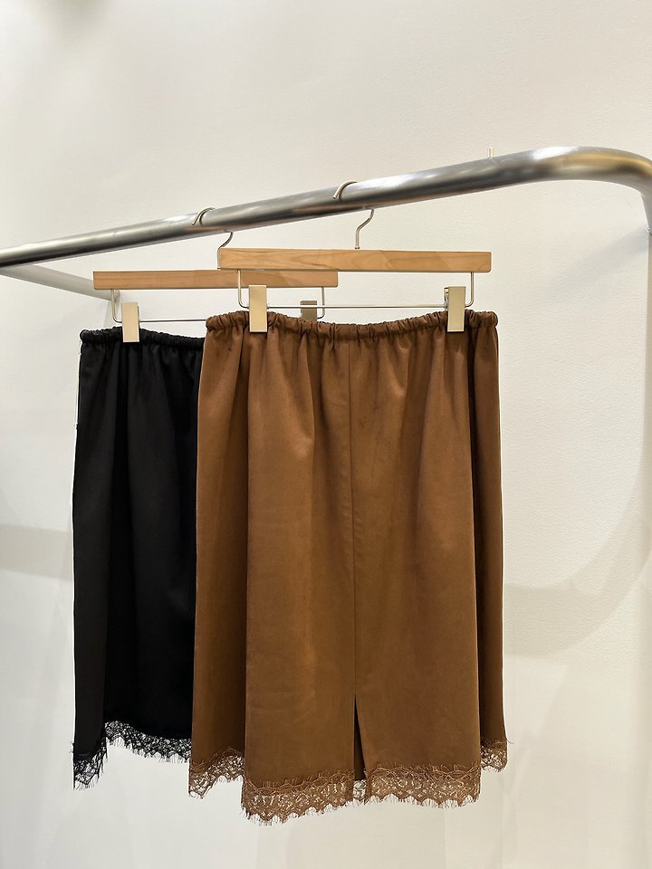 Suede Lace Banded Midi Skirt by Inssense for Women - view 8