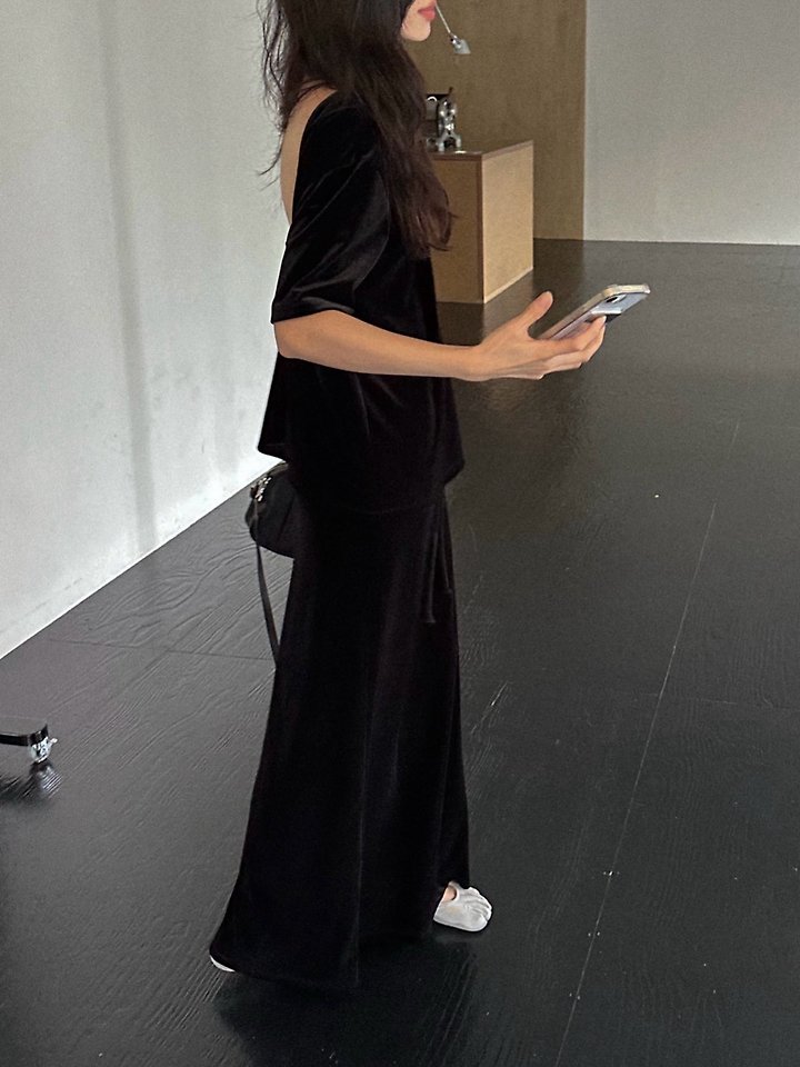 Velvet Ease Maxi Skirt by Inssense for Women - view 7