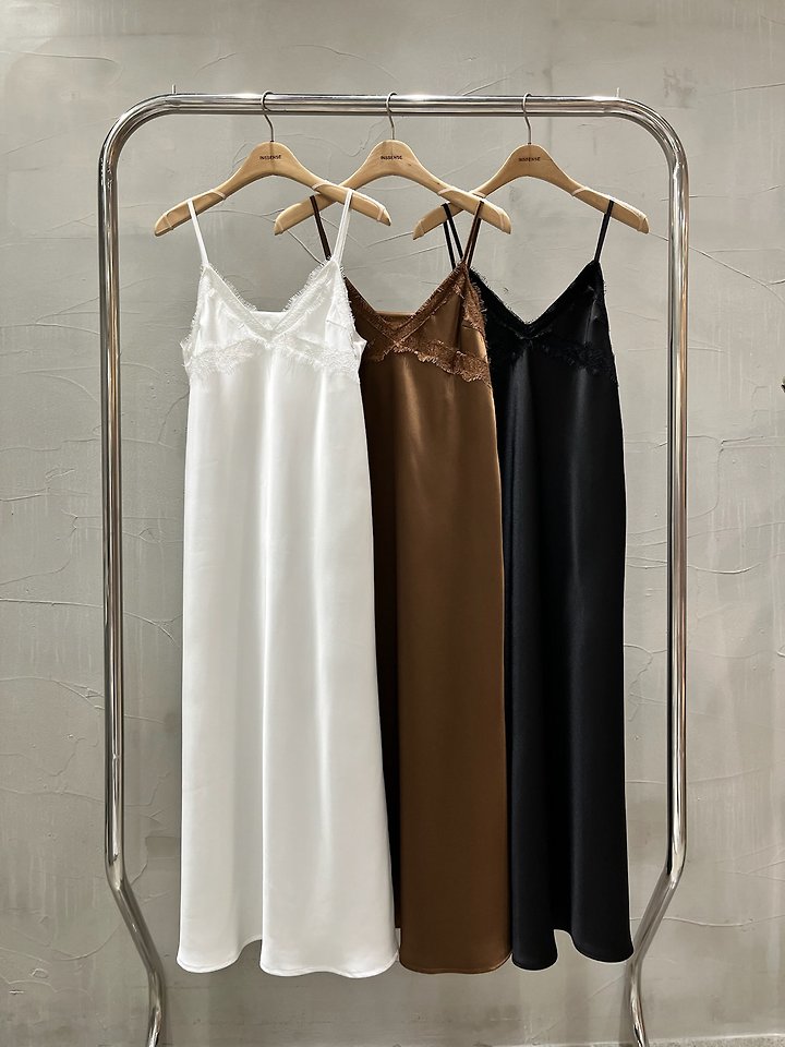 Lace-Trimmed Silky Maxi Dress by Inssense for Women - view 4