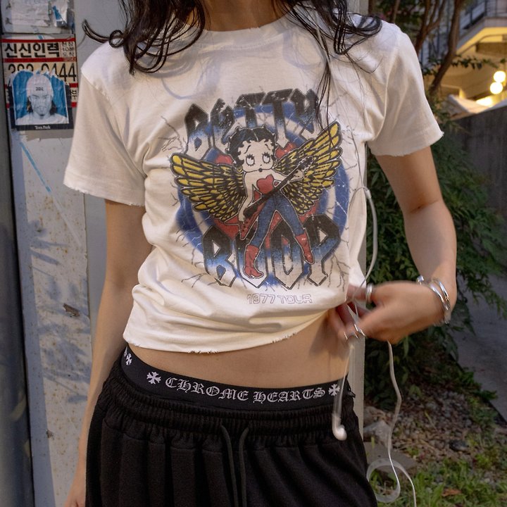Pigment Distressed Betty Rock Tour T-Shirt by Inssense for Women - view 1