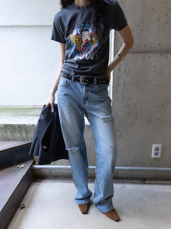 Pigment Distressed Betty Rock Tour T-Shirt by Inssense for Women - view 11