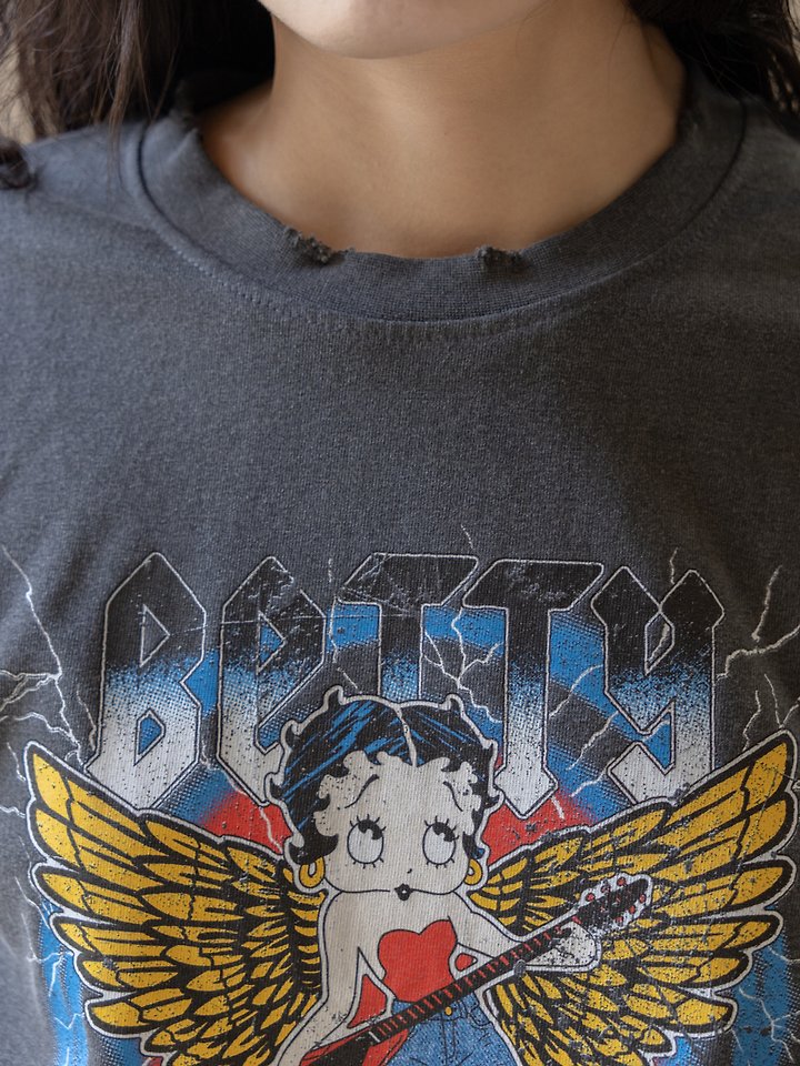 Pigment Distressed Betty Rock Tour T-Shirt by Inssense for Women - view 9