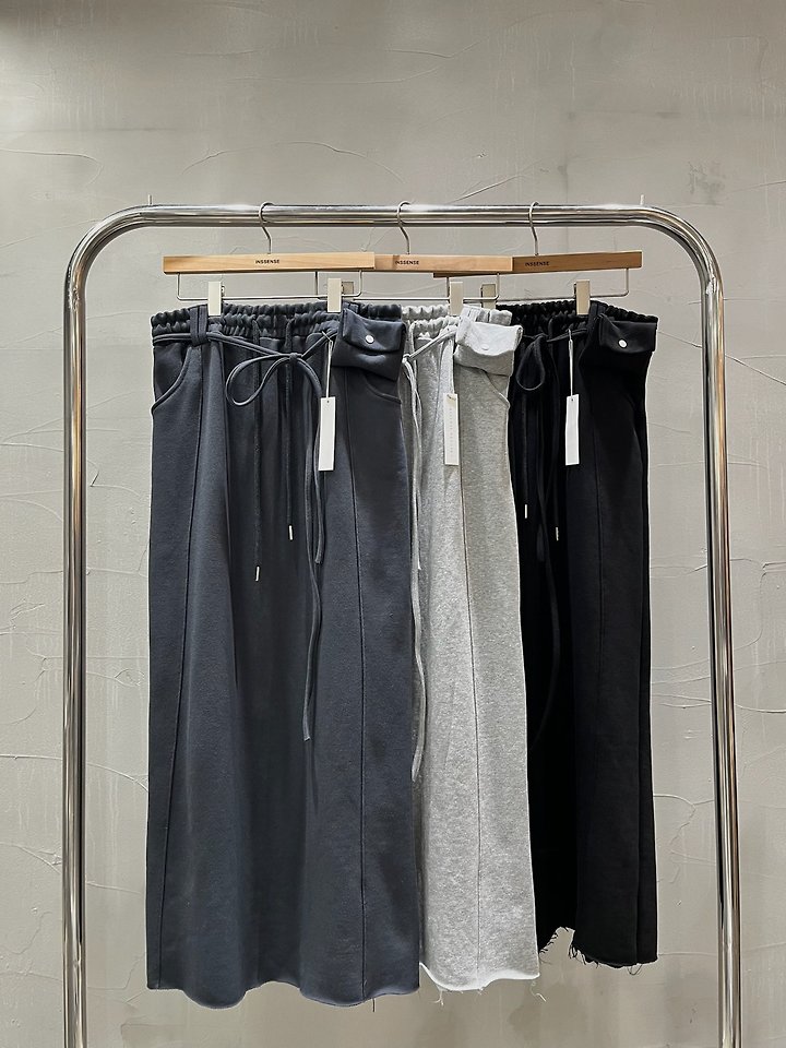 Strap 2-Way Pocket Sweat Maxi Skirt by Inssense for Women - view 8