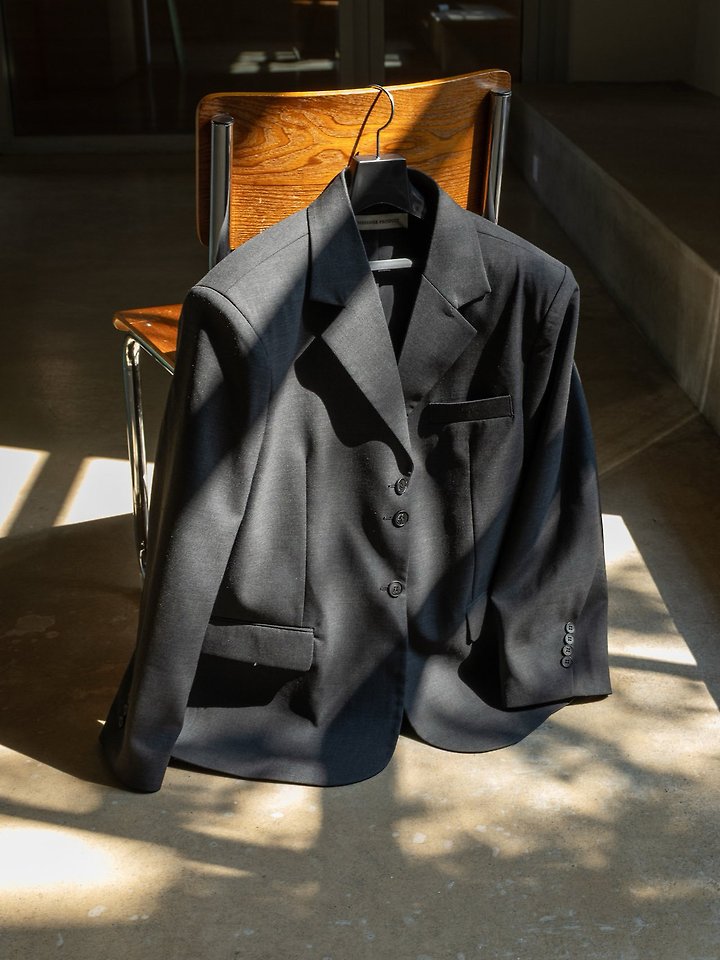 Atelier Curved Wool Blazer by Inssense for Women - view 7