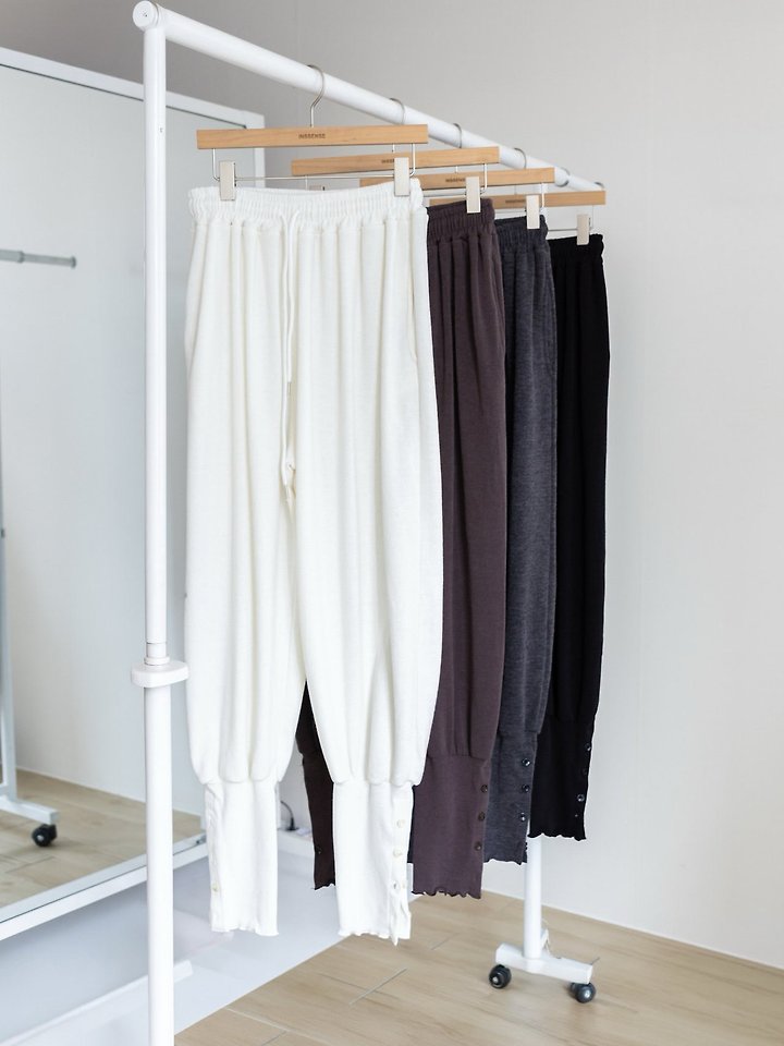 2Way Button Warmer Knit Harem Pants by Inssense for Women - view 10