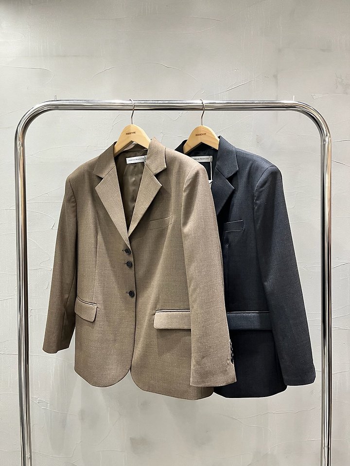 Atelier Curved Wool Blazer by Inssense for Women - view 9