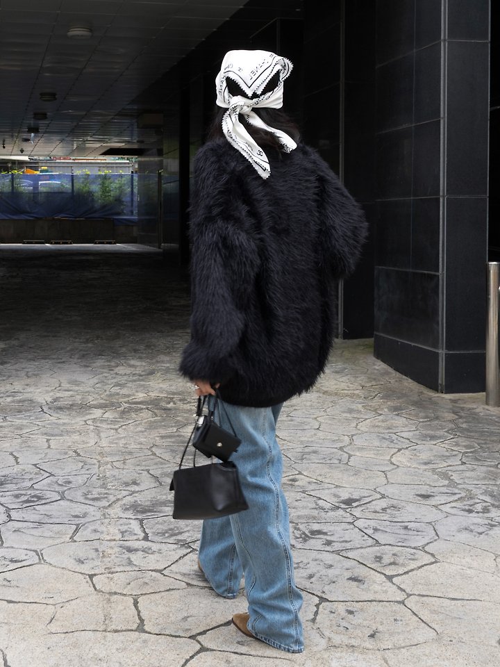 Edge Back Damage Straight Denim Pants by Inssense for Women - view 5