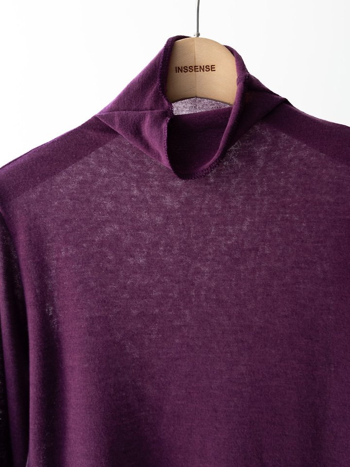 Button Sleeve Wool High-Neck Top by Inssense for Women - view 12