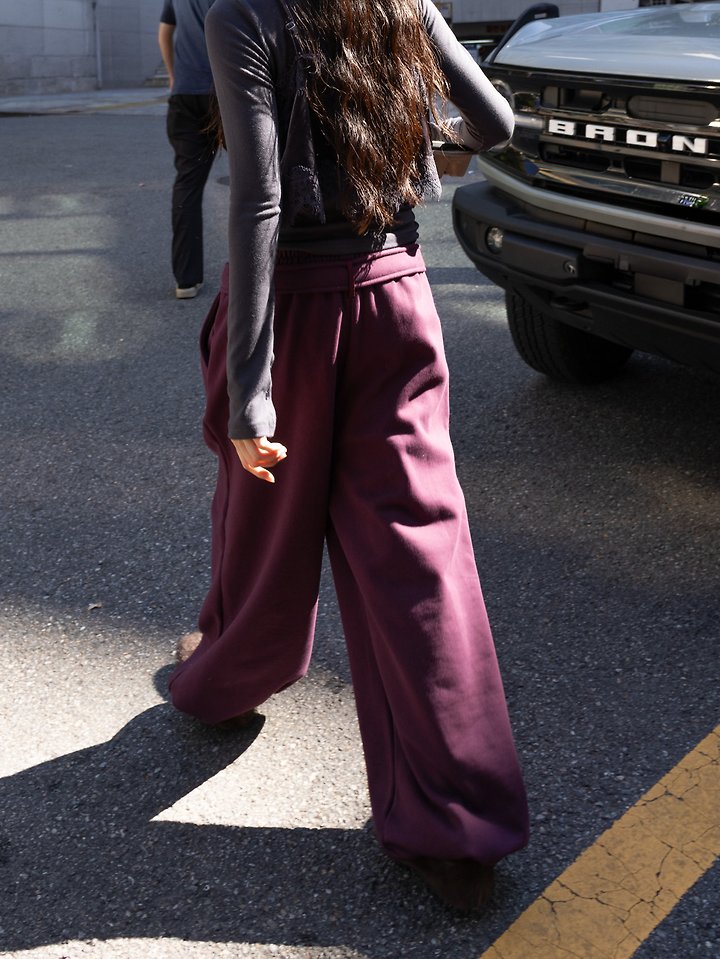 Premium Heavy Weight Belted Sweat Pants by Inssense for Women - view 4