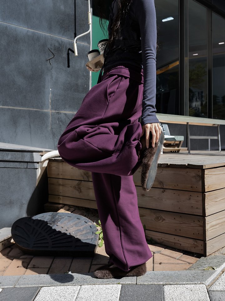 Premium Heavy Weight Belted Sweat Pants by Inssense for Women - view 6