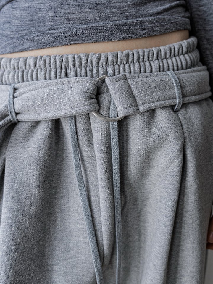 Premium Heavy Weight Belted Sweat Pants by Inssense for Women - view 8