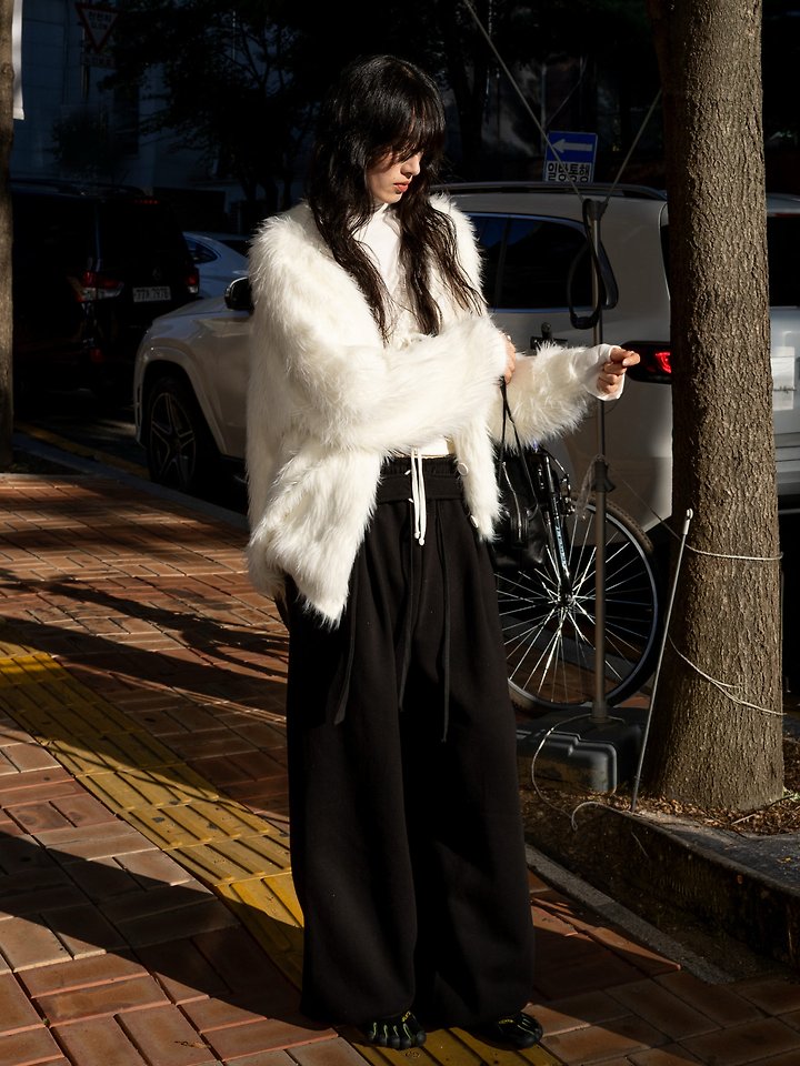 Brushed Fur Knit Cardigan by Inssense for Women - view 11