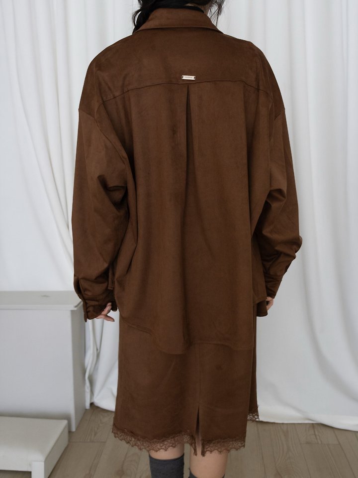 Oversized Suede Shirt by Inssense for Women - view 2