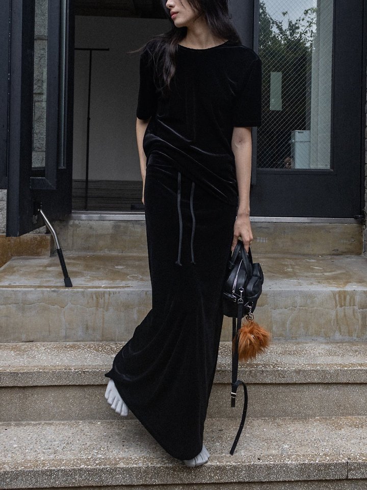 Velvet Ease Maxi Skirt by Inssense for Women - view 3