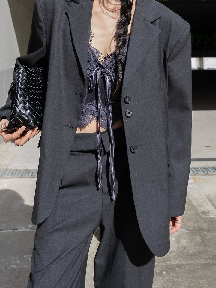 Atelier Curved Wool Blazer by Inssense for Women - view 1
