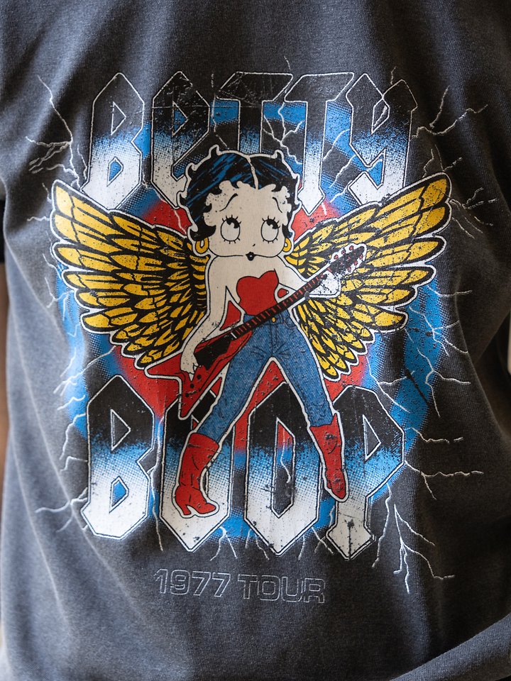Pigment Distressed Betty Rock Tour T-Shirt by Inssense for Women - view 10