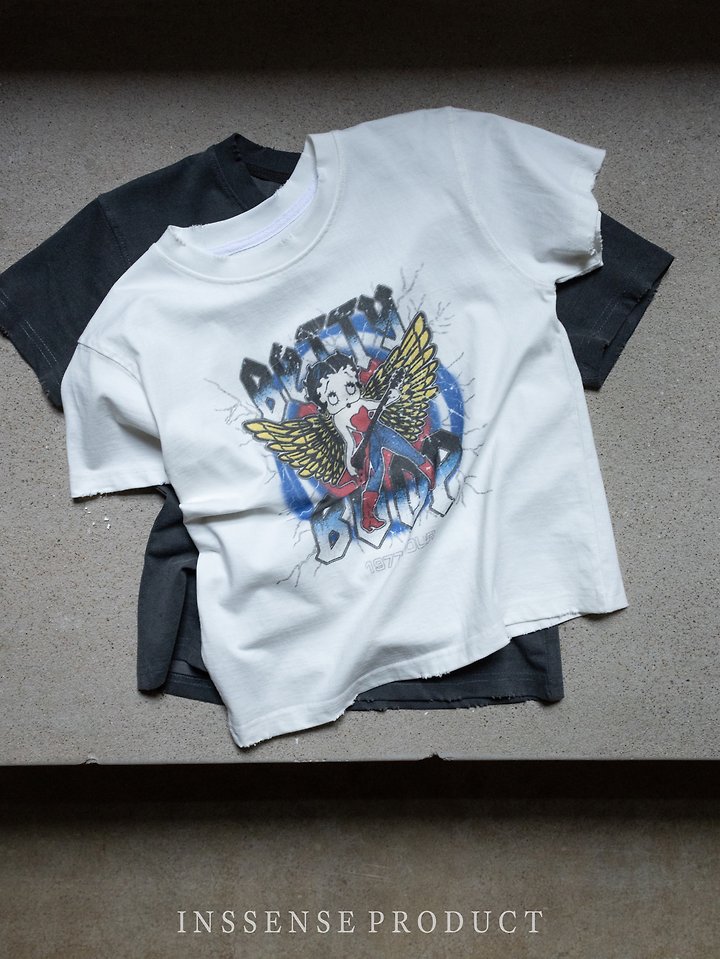 Pigment Distressed Betty Rock Tour T-Shirt by Inssense for Women - view 2