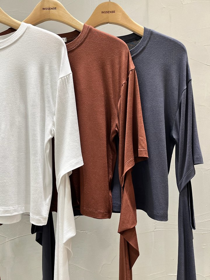 Slit Sleeve Cropped T-Shirt by Inssense for Women - view 6