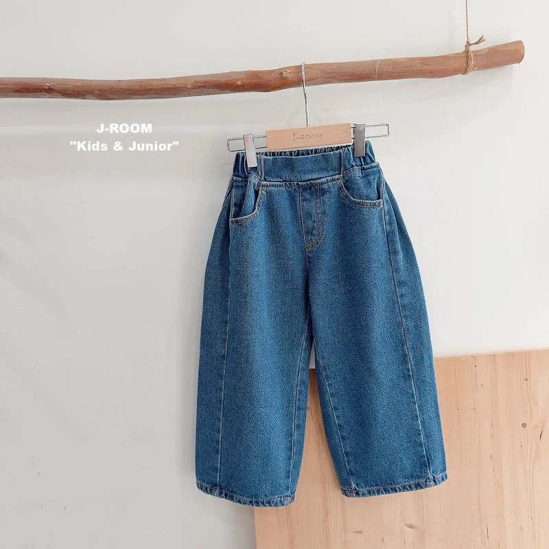 Side Pleats Wide Denim Pants by J-Room for Child - view 7