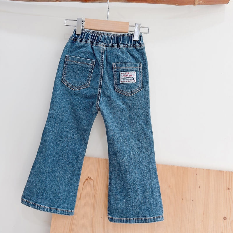Ribbon Label Stretch Bootcut Pants by J-Room for Child - view 6