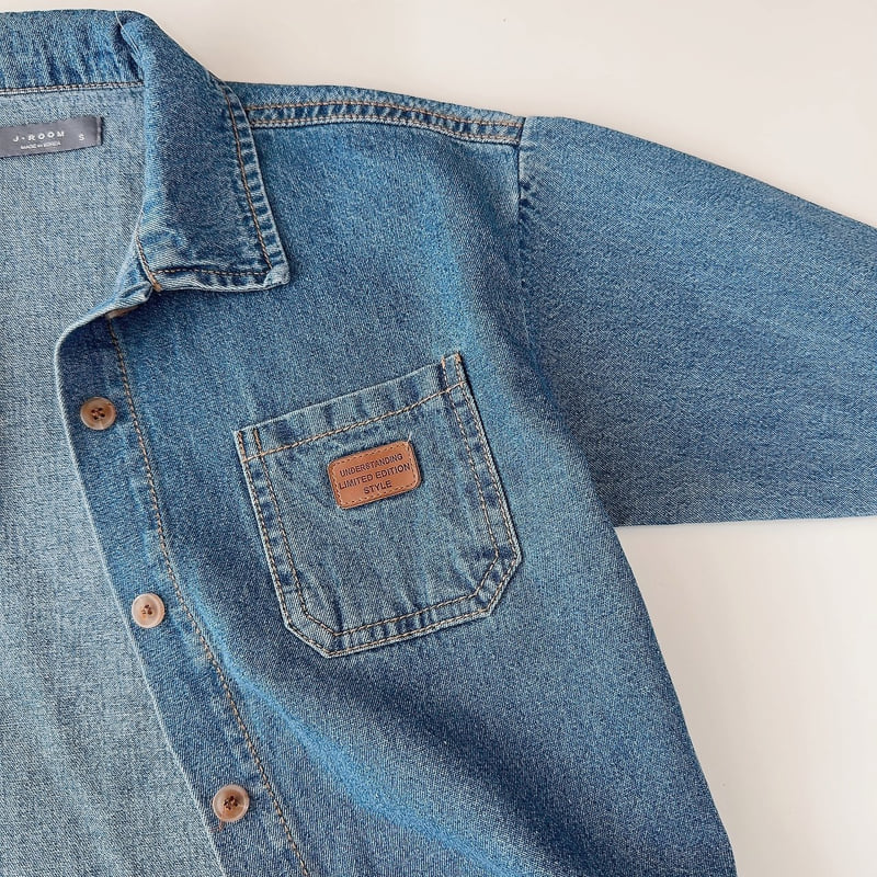 Tin Label Denim Shirt by J-Room for Child - view 10