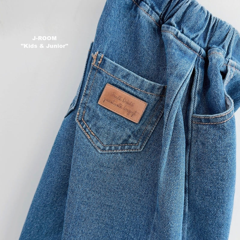 Side Pleats Wide Denim Pants by J-Room for Child - view 10