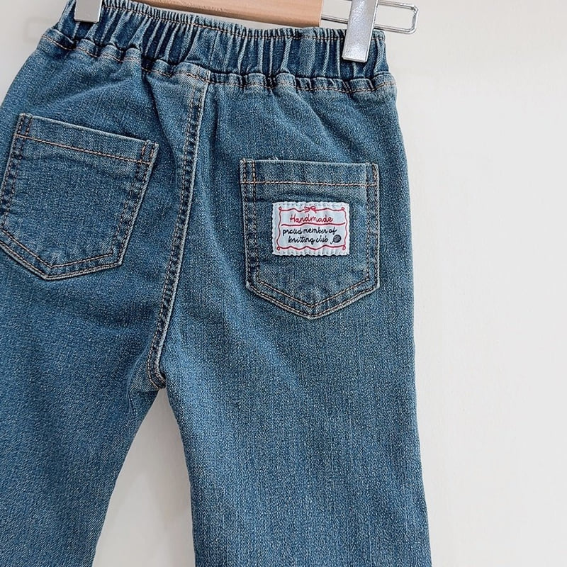 Ribbon Label Stretch Bootcut Pants by J-Room for Child - view 8