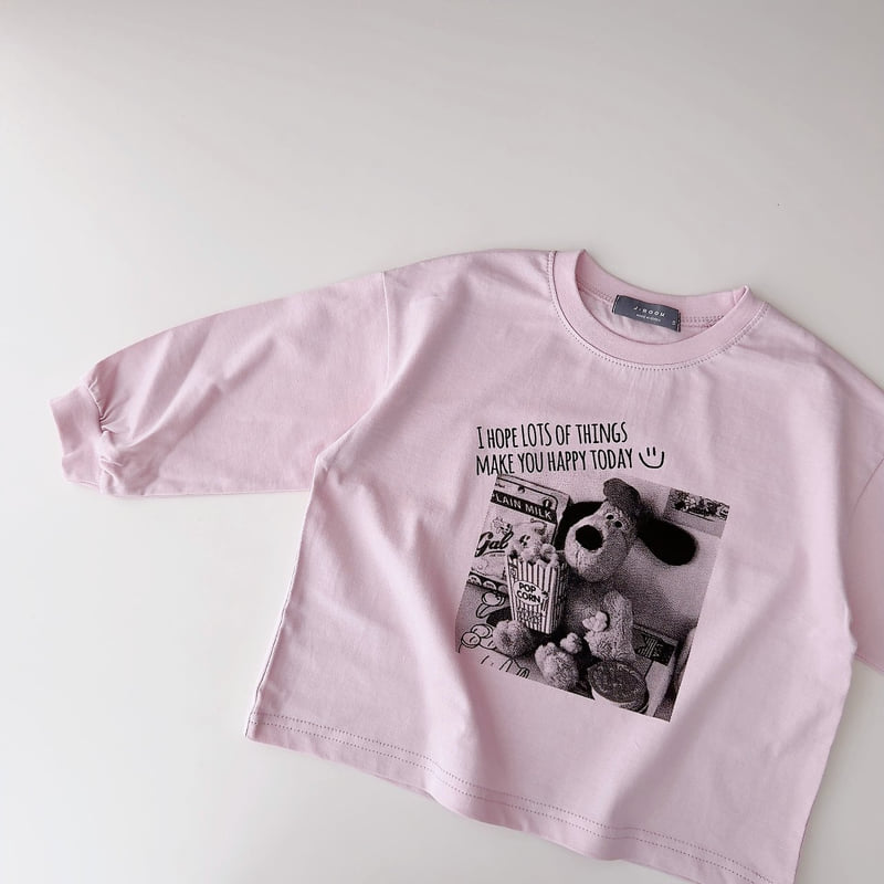 Popcorn Black and White Printed Tee by J-Room for Child - view 8