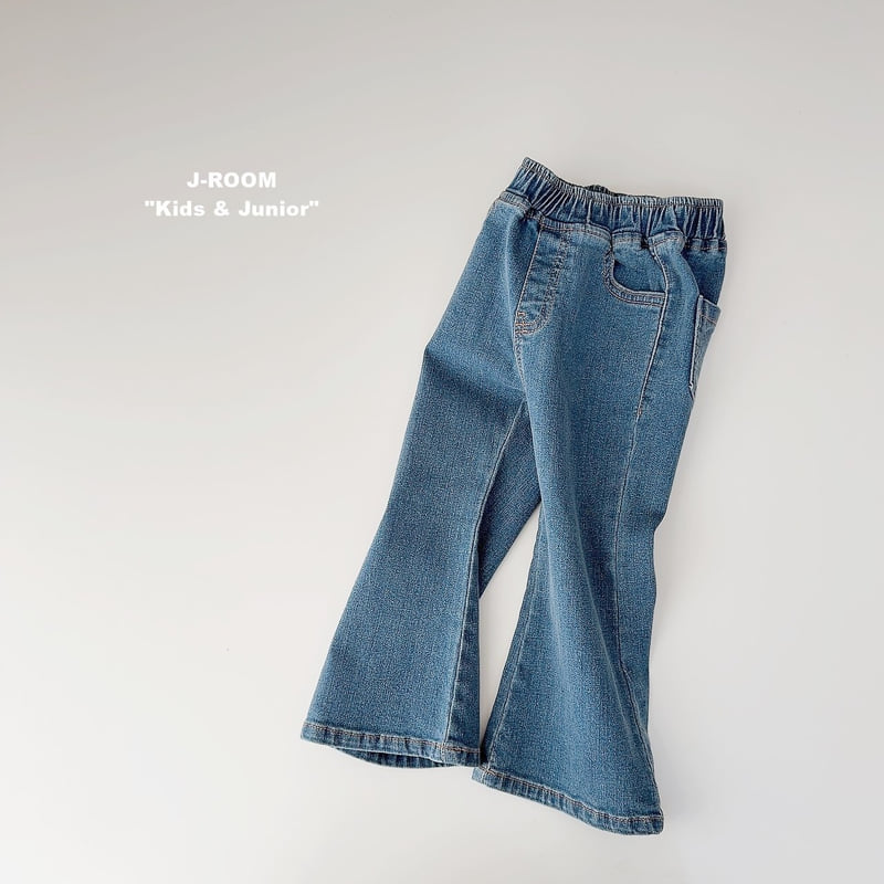Ribbon Label Stretch Bootcut Pants by J-Room for Child - view 1