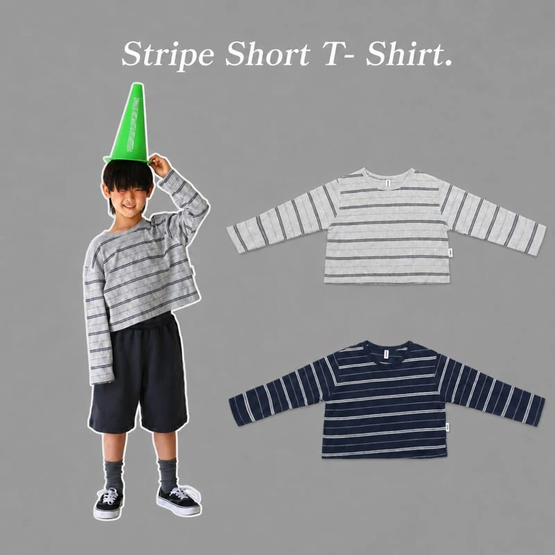 Striped Crop Tee by Jenny Basic for Child - view 1