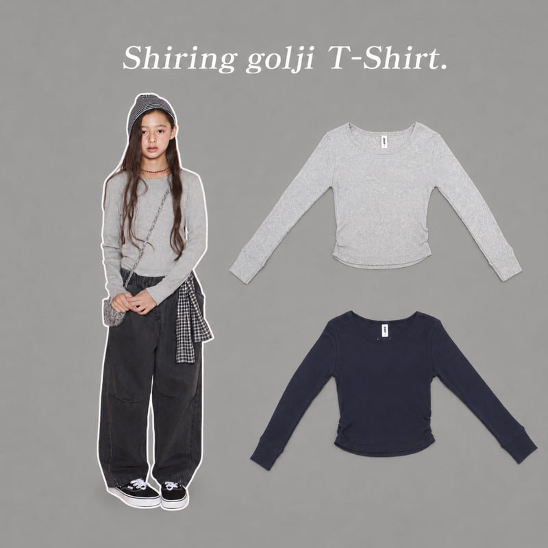 Shirring Ribbed Tee by Jenny Basic for Child - view 1