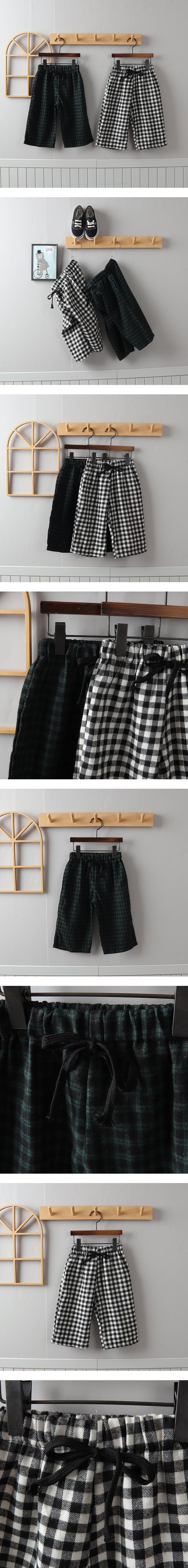 Check Wide Pants by Jierang for Child - view 1