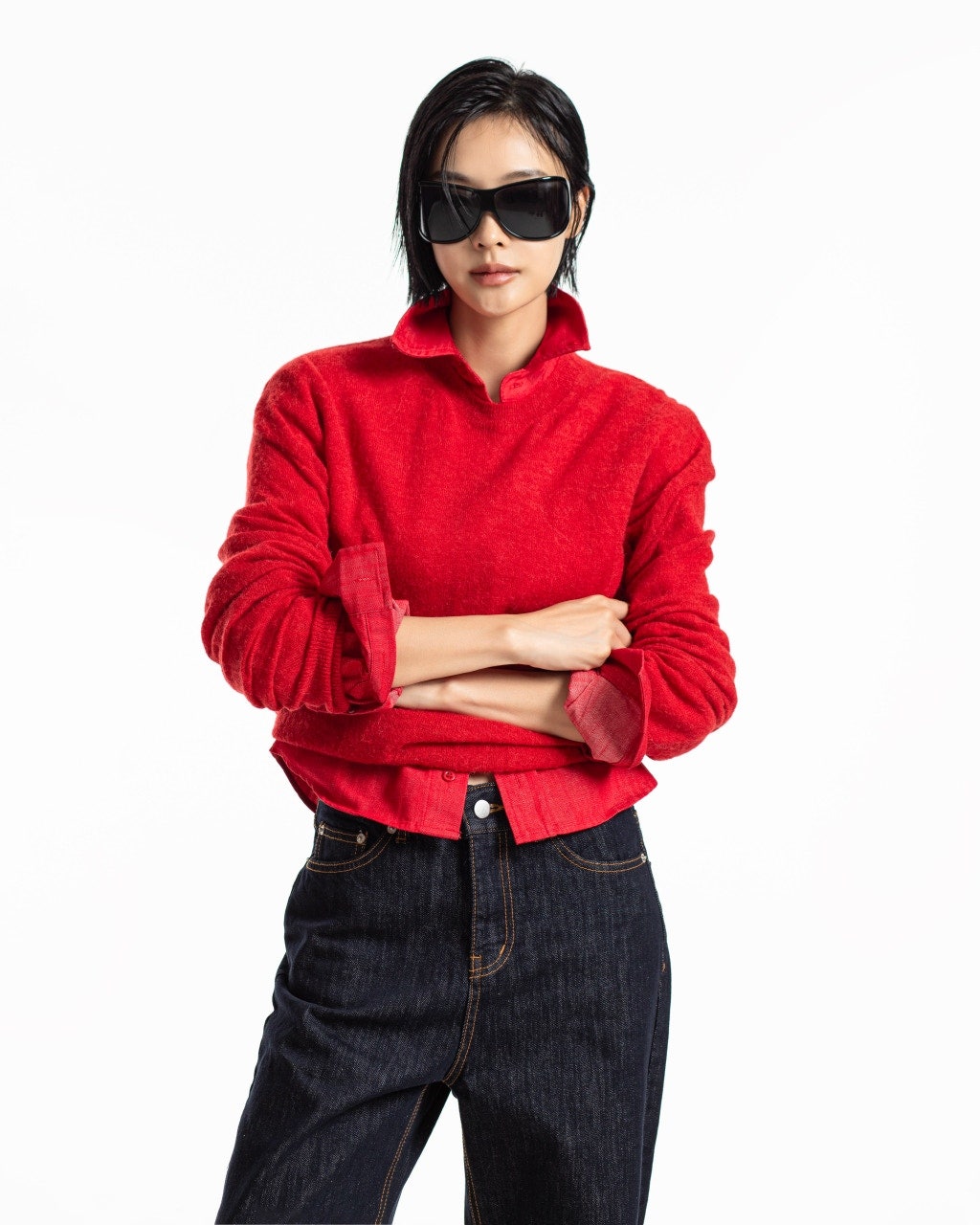 Oversized Baby Alphaca Sheer Knit Pullover by Paper Moon for Women - view 10
