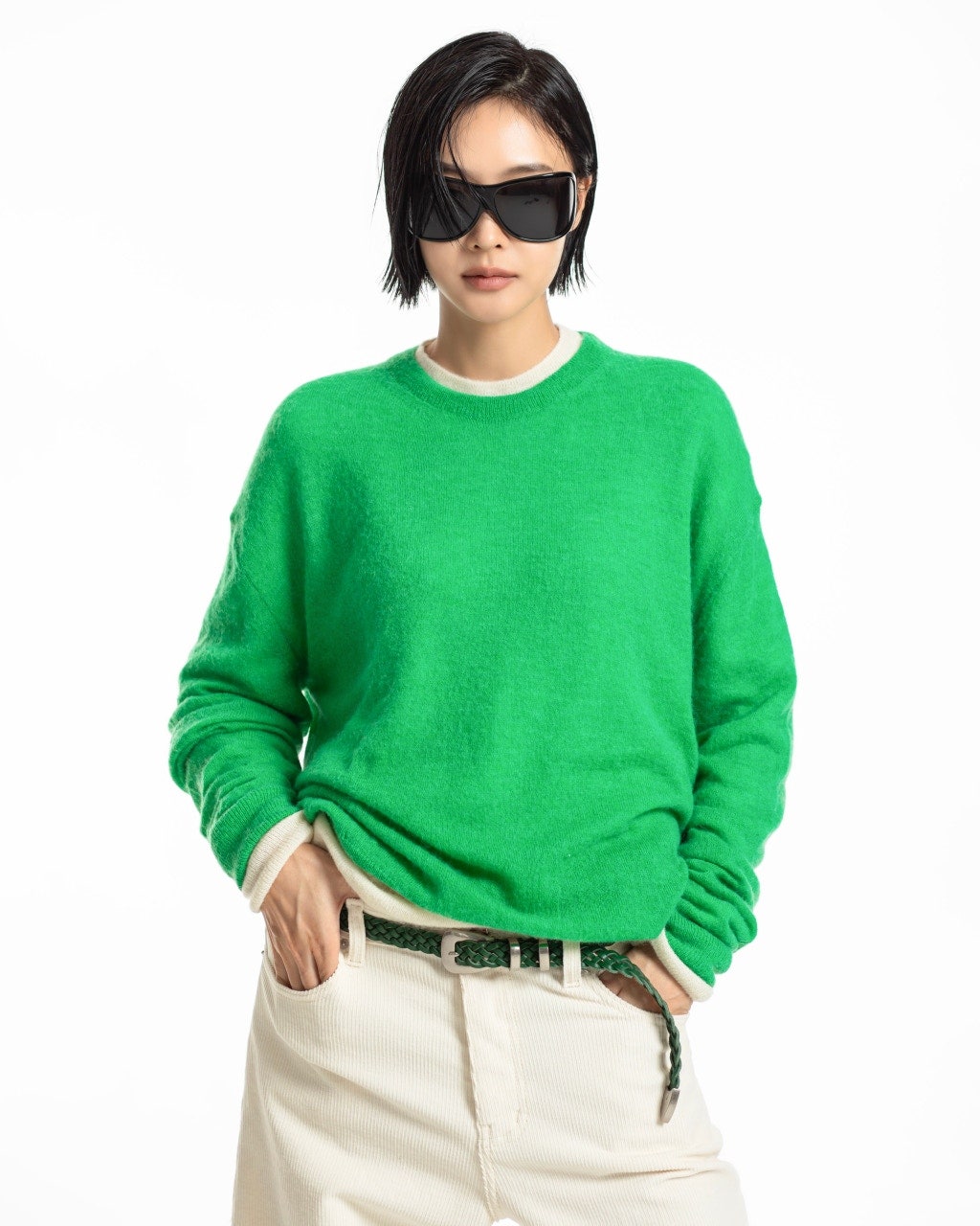 Oversized Baby Alphaca Sheer Knit Pullover by Paper Moon for Women - view 11